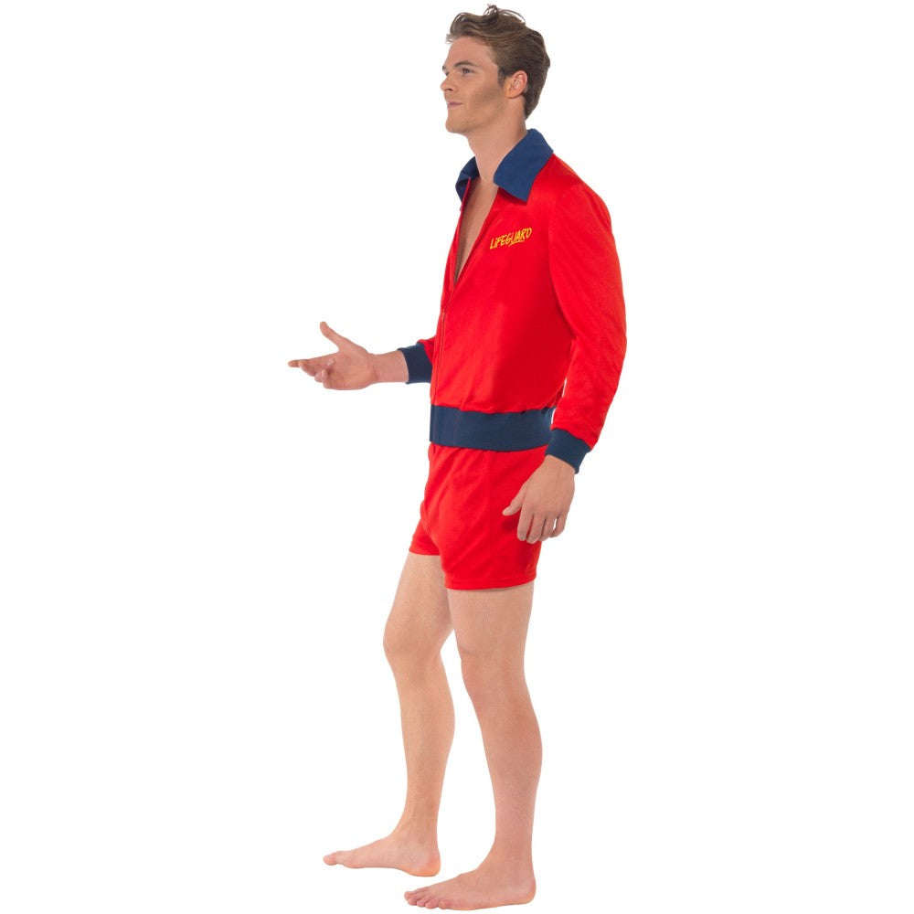 Men's Lifeguard Costume, Red | Medium