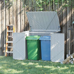 5ft X 3ft 2-bin Steel Storage Shed With Double Locking Doors
