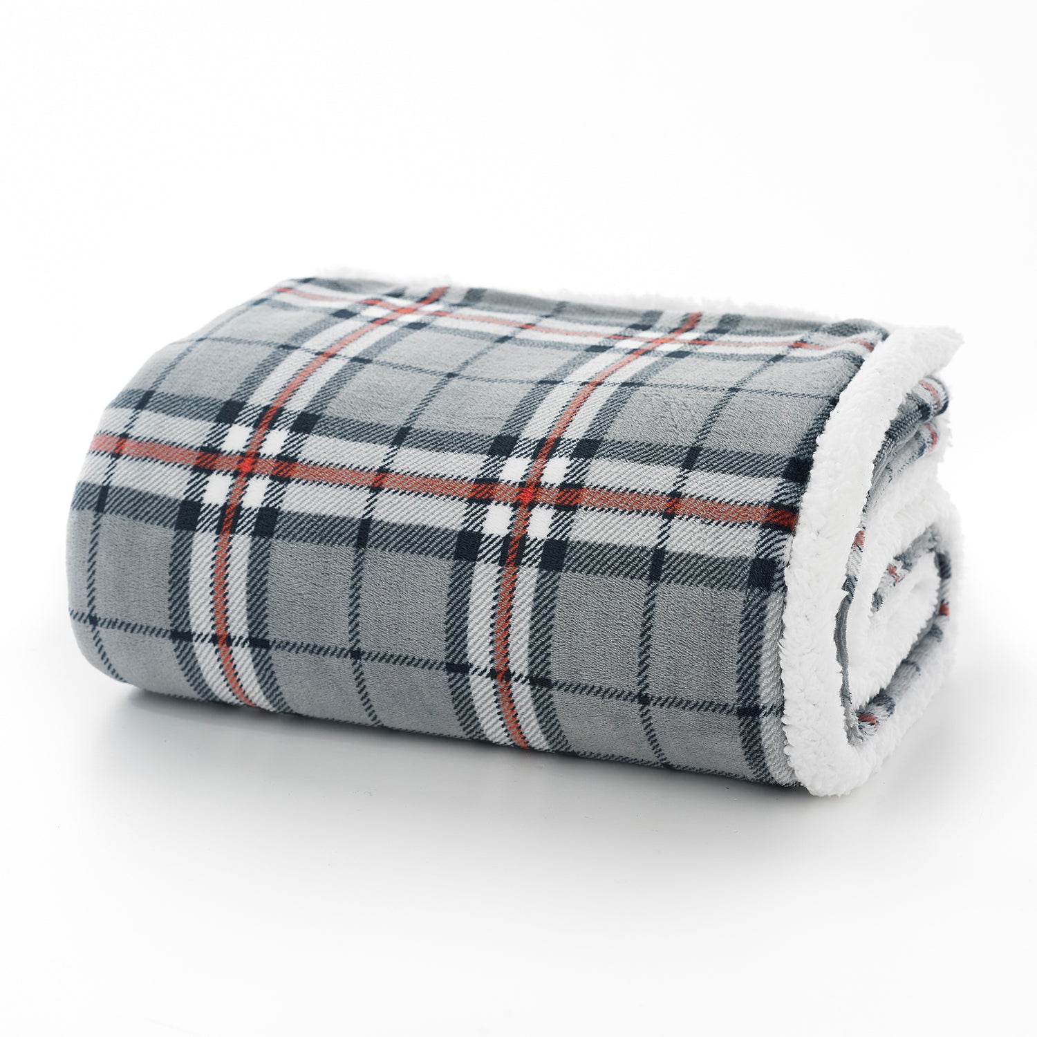 Thomson Cuddly Sherpa Fleece Throw Grey