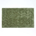 Chevron Geometric Pattern Thick Bathmat | 50 x 80cm | Green