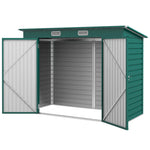 8 X 4ft Metal Garden Storage Shed With Doors And 2 Vents | Green