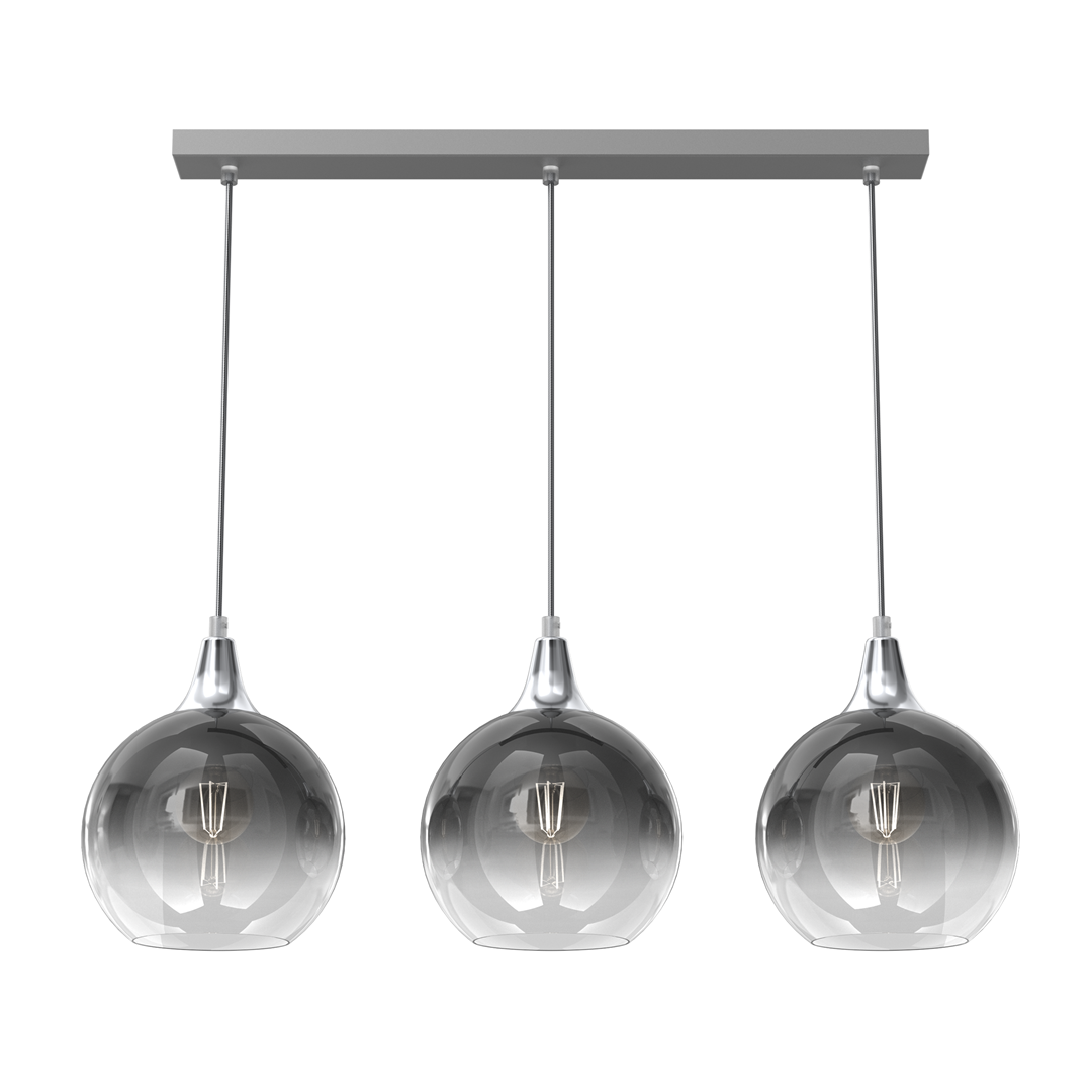 Monte Hand Made Designer Pendant Lamp Smoked Glass Shades