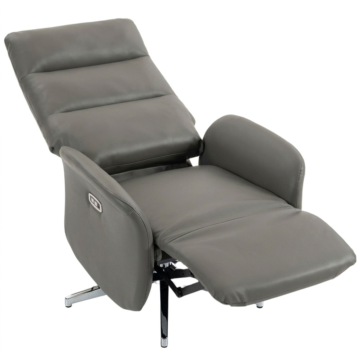Recliner Armchair, Swivel Recliner With Type C+usb | Dark Grey