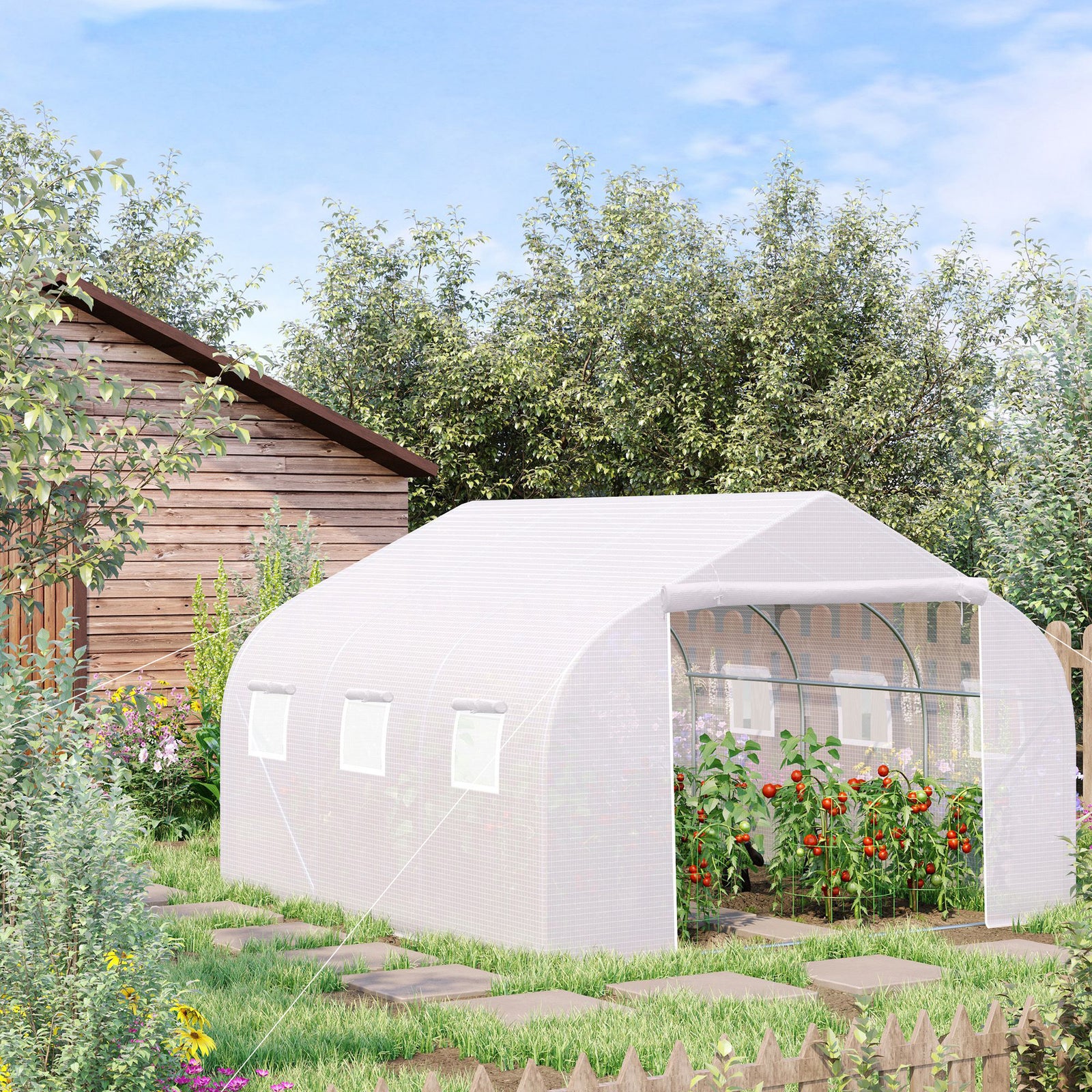Walk-in Polytunnel Greenhouse 4.5x3x2m