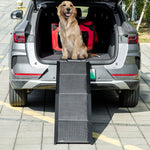 Pawhut Folding Dog Ramp For Xl Dogs W/ Non-slip Surface, Portable Car Pet Ramp