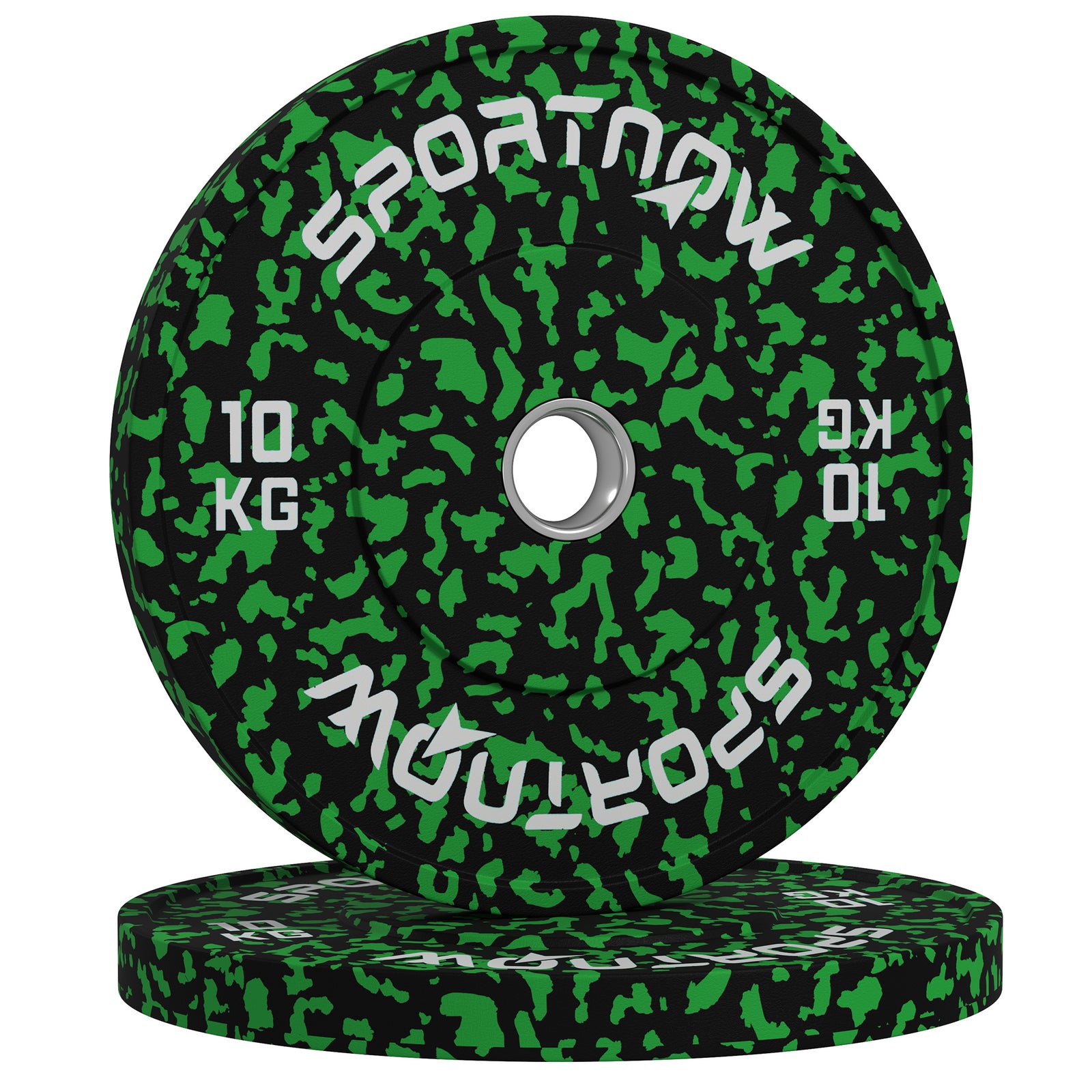 Olympic Weight Plates Set, Solid Rubber, 2x15kg, 2"/5cm Hole | Green