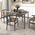120cm Minimalistic Dining Table, Steel Frame
