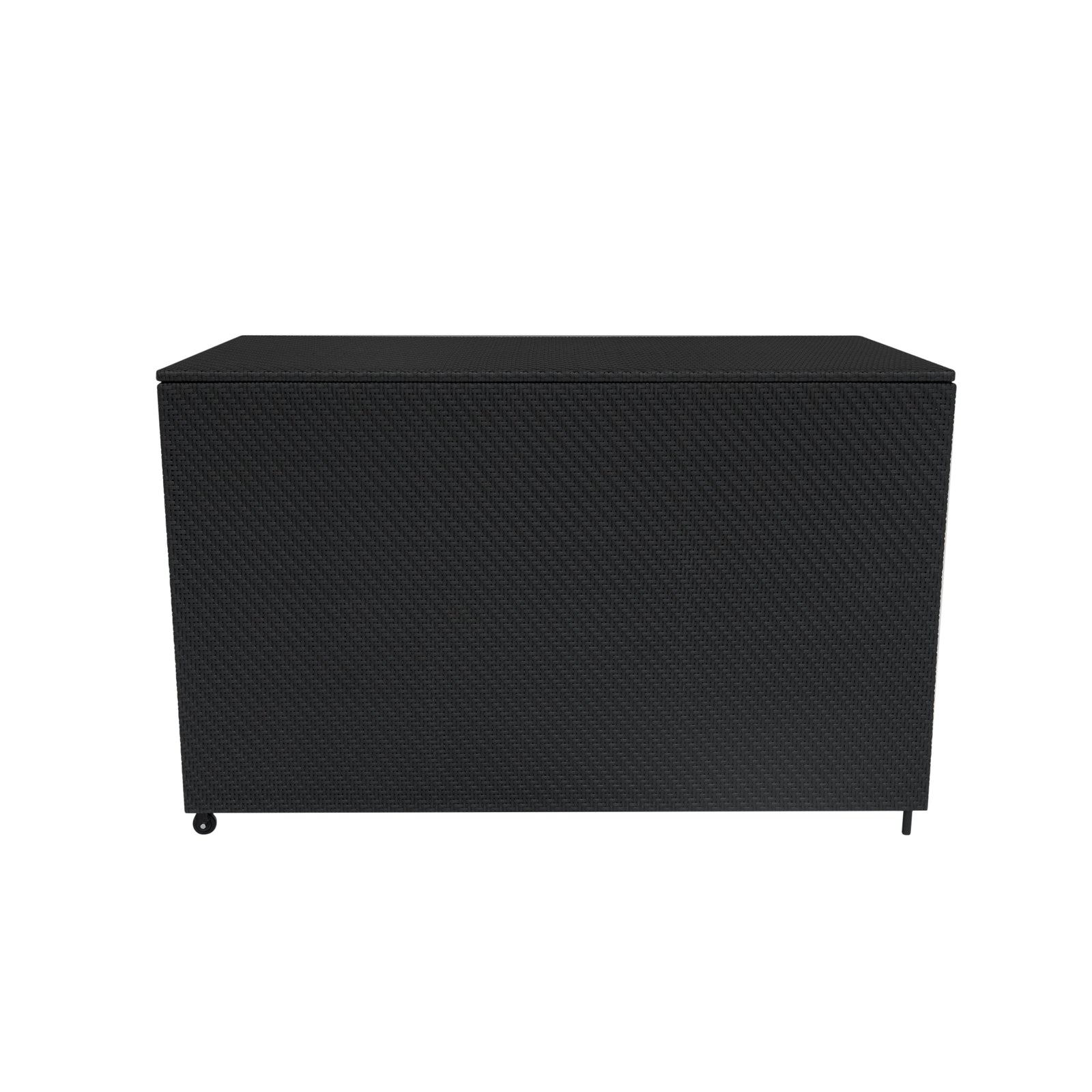 Rattan Modular 7 Piece Furniture Set & 996l Storage Box | Black
