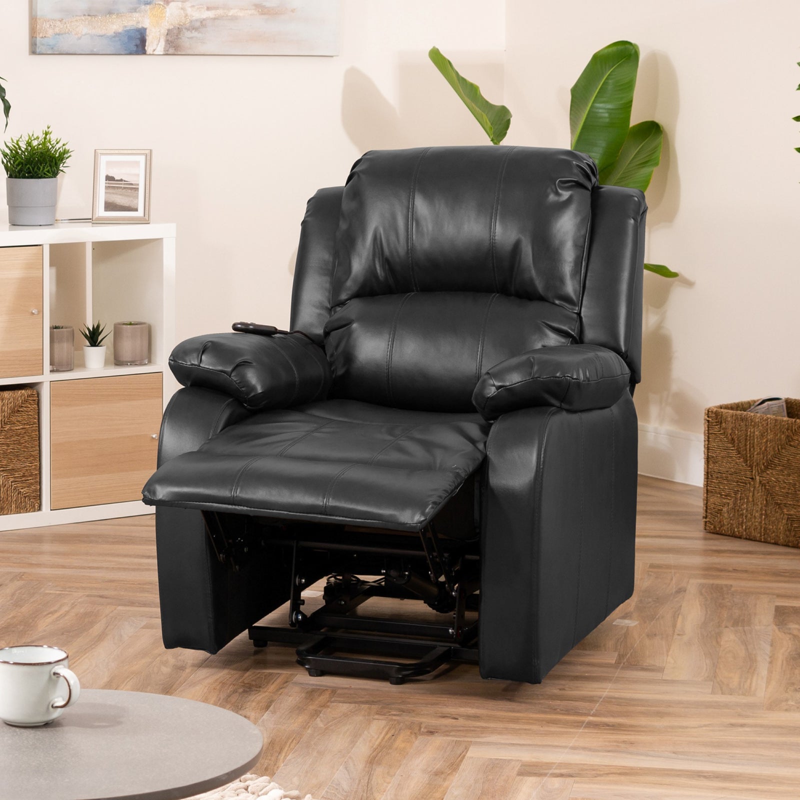 Northfield Dual Motor Massage Heat Riser Recliner Chair | Black