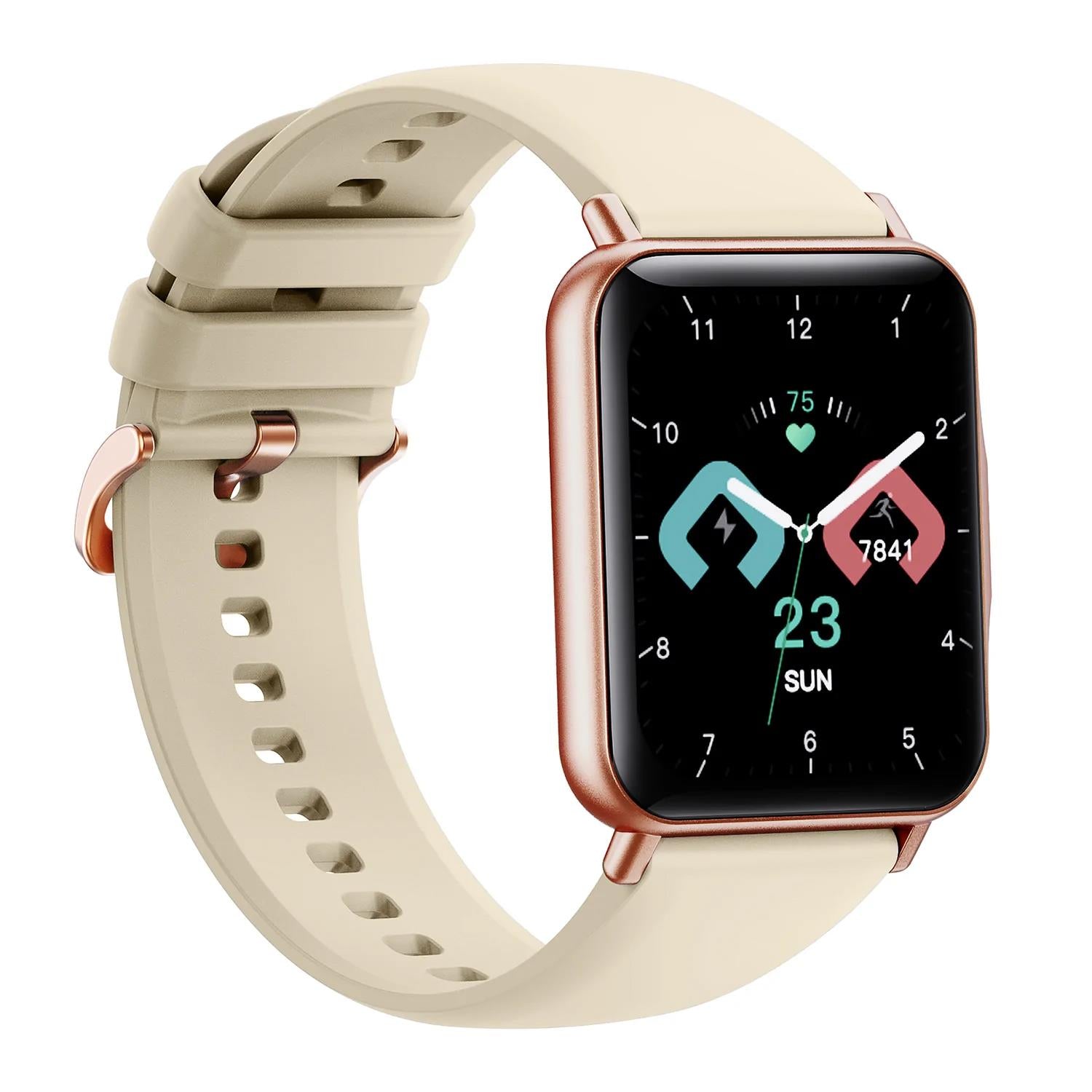 Ciro Fitness Tracker W/ 25 Sports Modes & Ip68 Water Protection | Cream