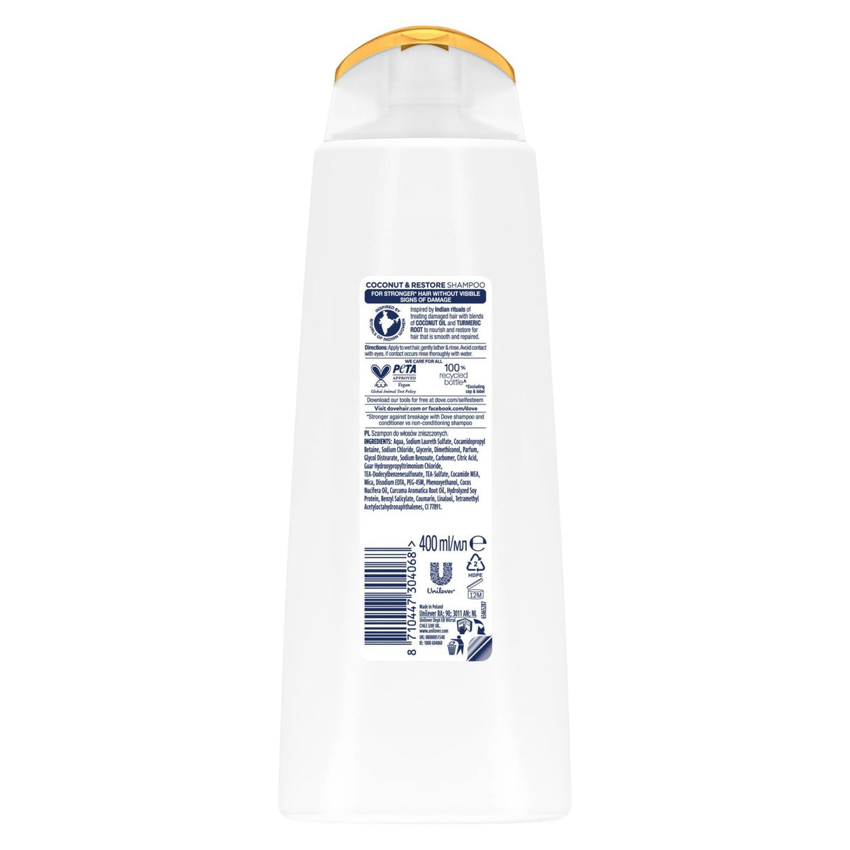 Ultra Care Shampoo - Coconut & Restore, Bio Restore Technology 400ml | Set of 1