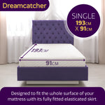 Electric Blanket Heated Fully Fitted Underblanket 3 Heat Settings, Machine Washable | Single | White