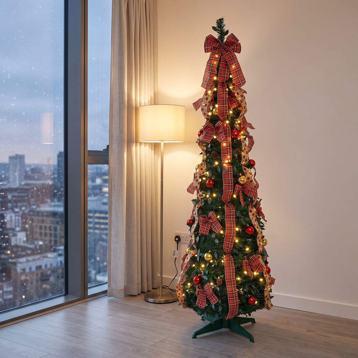 Breeins 180cm Pre-lit Pop-up Artificial Christmas Tree