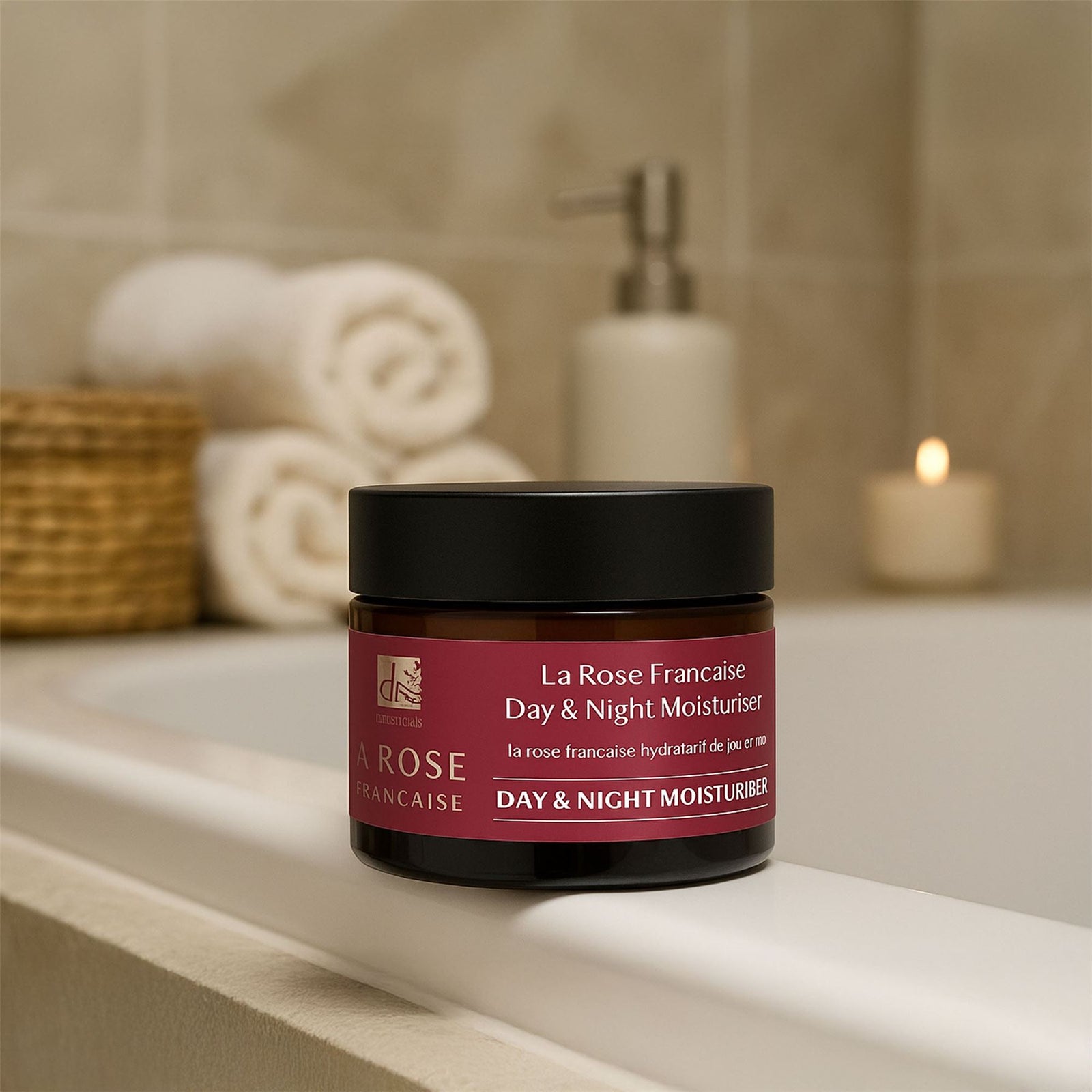 La Rose Francaise Anti-ageing Duo Day & Night Moisturiser 50ml For Hydration And Soothing