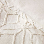 Diamond Cotton Tufted Duvet Cover Set | Double | White
