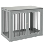 Dog Crate Furniture W/ Three Doors, Locks, Latches