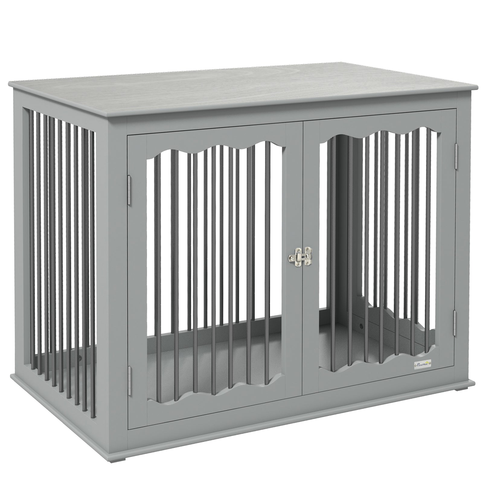 Dog Crate Furniture W/ Three Doors, Locks, Latches