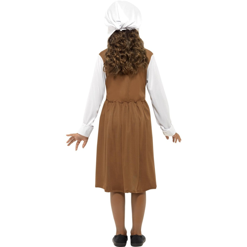 Tudor Girl Costume, Brown | Age 10-12