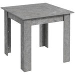 HOMCOM Square Dining Table, Kitchen Table With Faux Cement Effect