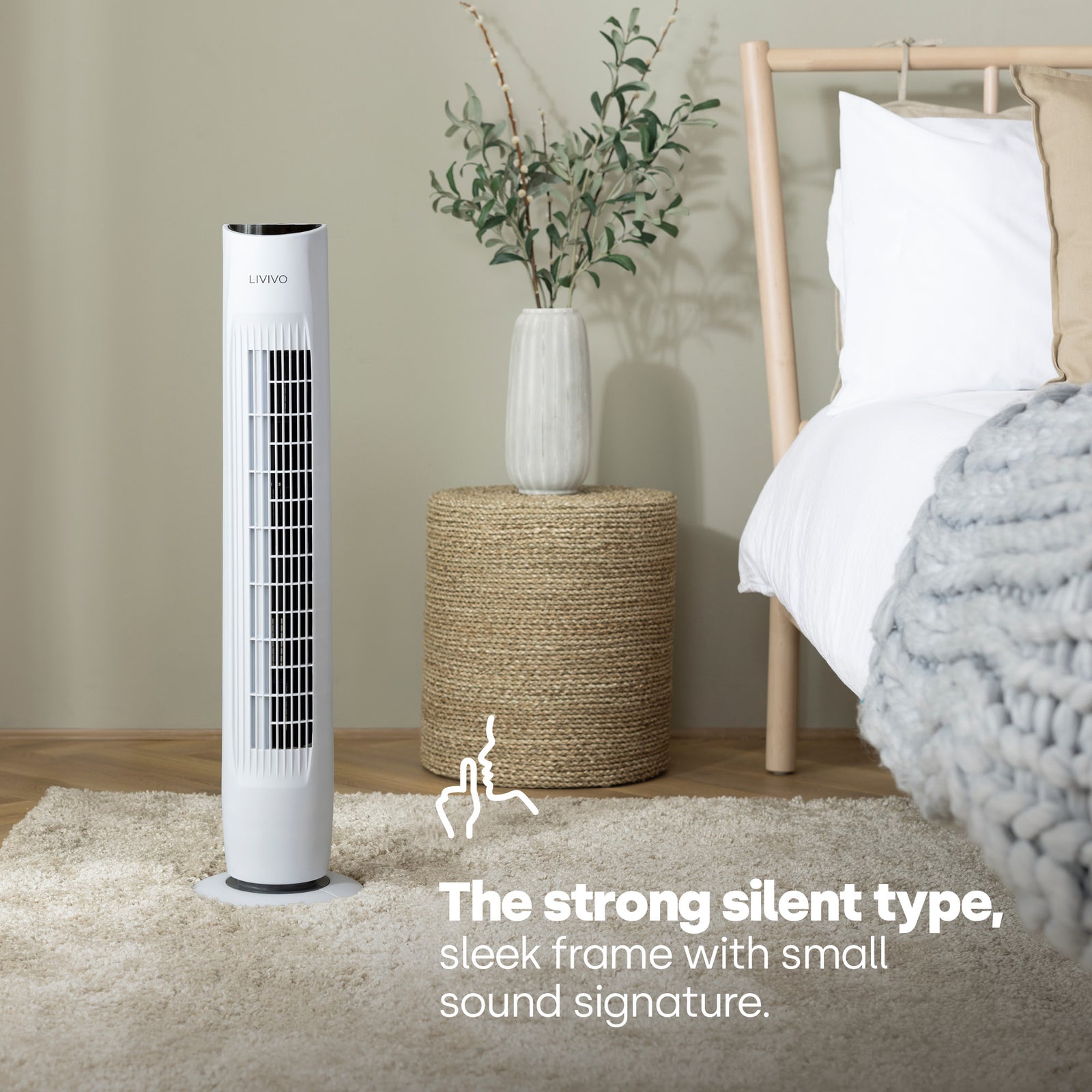 Livivo 32" Tower Fan - White