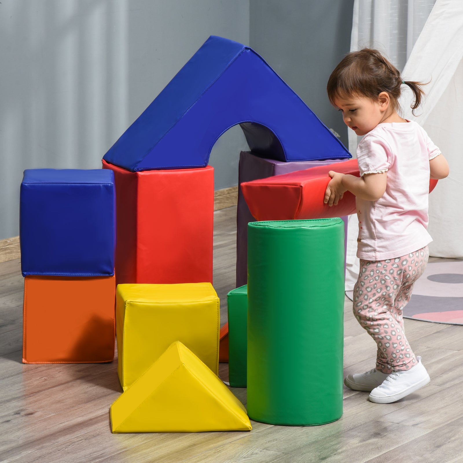 11 Piece Soft Play Equipment For Toddlers, Soft Play Set | Red
