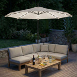 3 M Cantilever Parasol Solar Led Lights | Cream