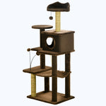 Cat Tree For Indoor Cats, Modern Cat Tower With Scratching Posts, House