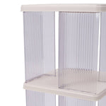 3-tier Plastic Square Bookshelf With Wheels