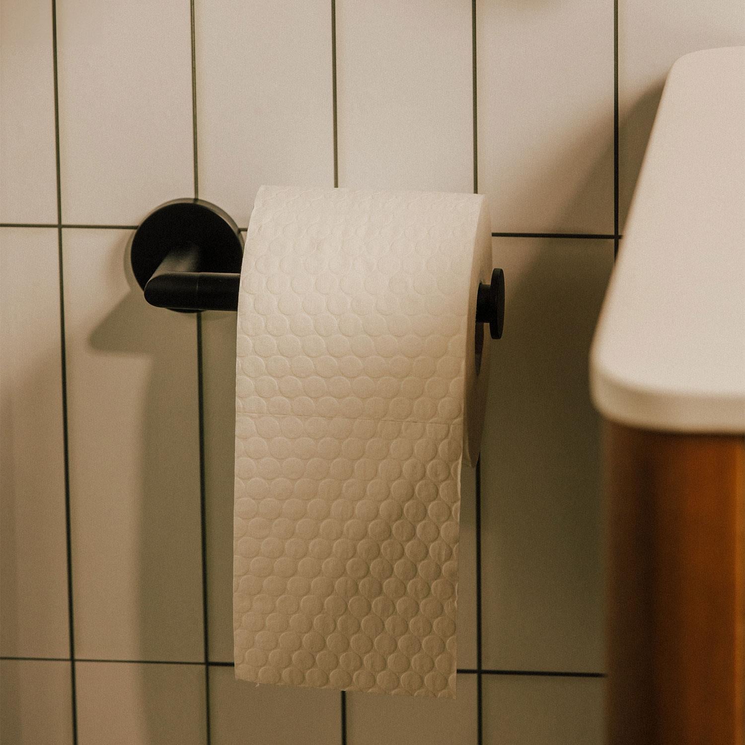 Toilet Roll Holder, Hidden Fixings, Start Collection | Matte Black