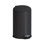 Bathroom Bin 5l Pedal Soft-close Bucket Matt Black, Essentials Collection
