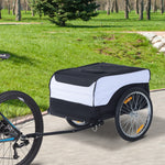 Bike Trailer Cargo Carrier With Hitch White/black