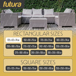 Rectangular Waterproof Garden Furniture Cover, Outdoor Patio Weatherproof Rattan Sofa Shield | 125 x 63 x 74cm | Black