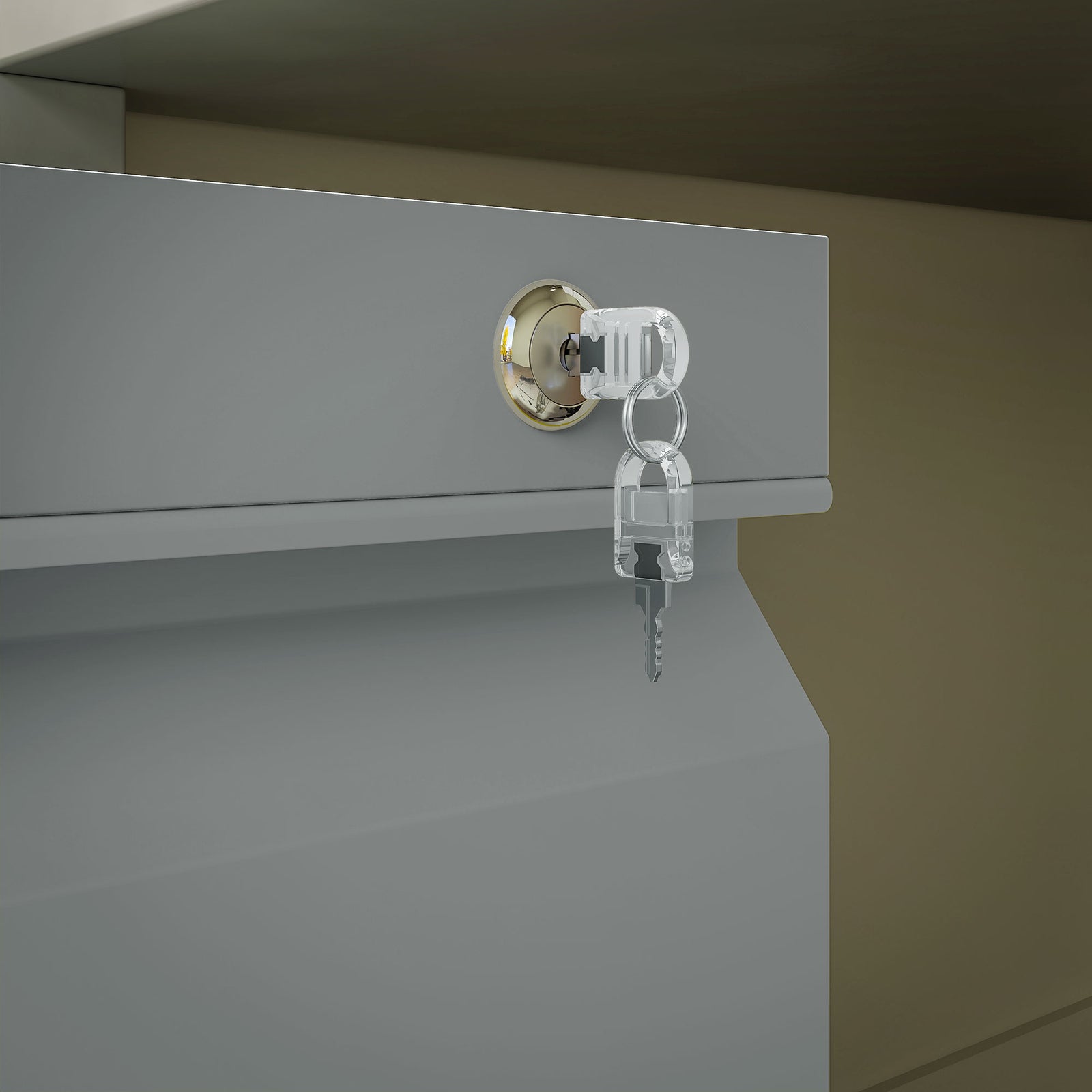3 Drawer File Cabinet Lockable Metal Filling Cabinet | One Size | Gray