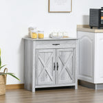 Farmhouse Barn Door Sideboard Buffet Cabinet Coffee Bar