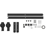 4/5ft  Bi-folding Sliding Barn Sliding Door Kit | 4ft | Black