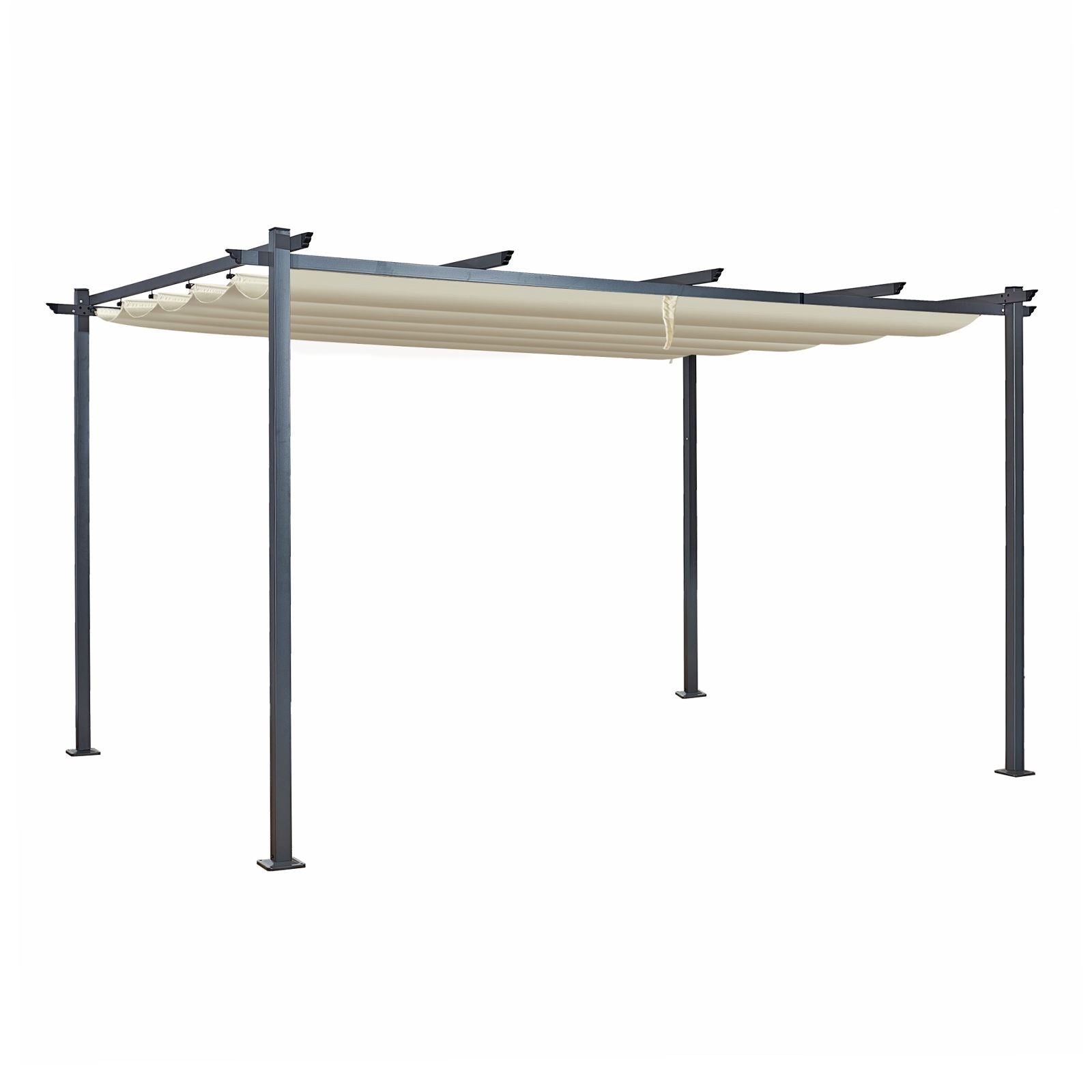 Acorn 4m X 3m Rectangular Pergola In Creamy White | 4m x 3m | Creamy White