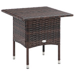 Pe Rattan Coffee Table, Patio Side Table | Brown
