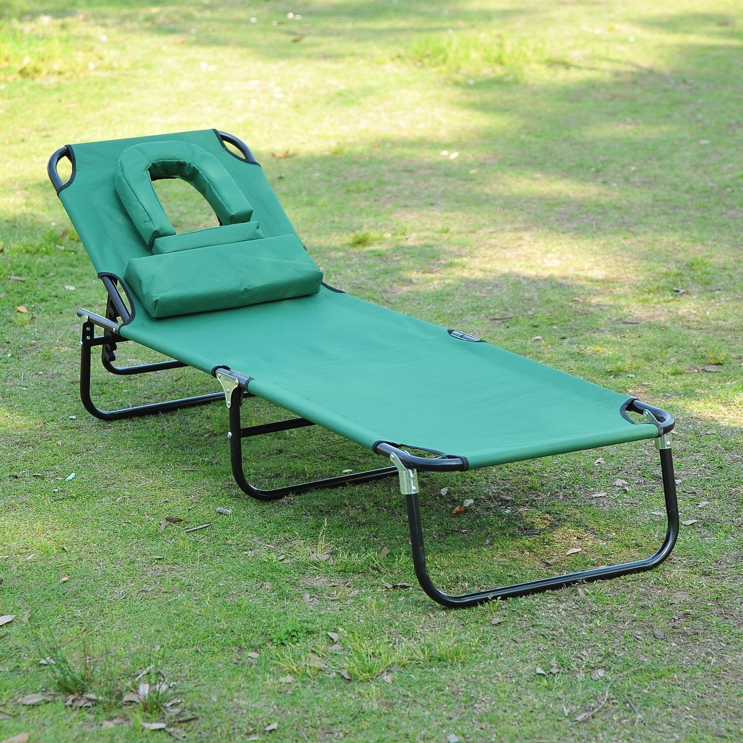 Garden Sun Lounger Folding Recliner Chair