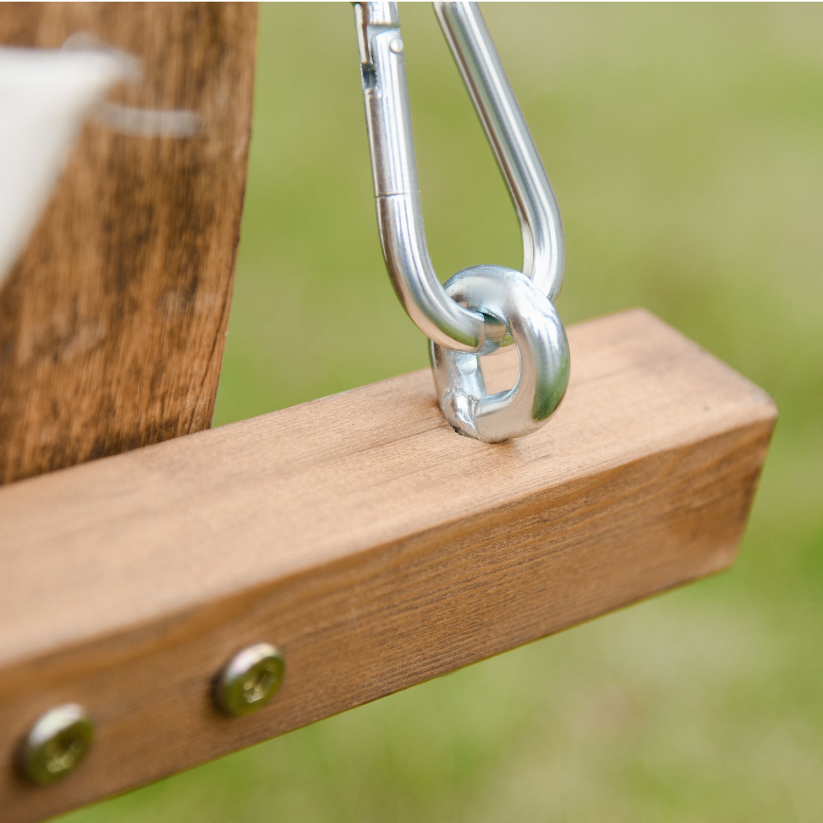 Wooden Porch A-frame Swing Chair W/ Canopy And Cushion