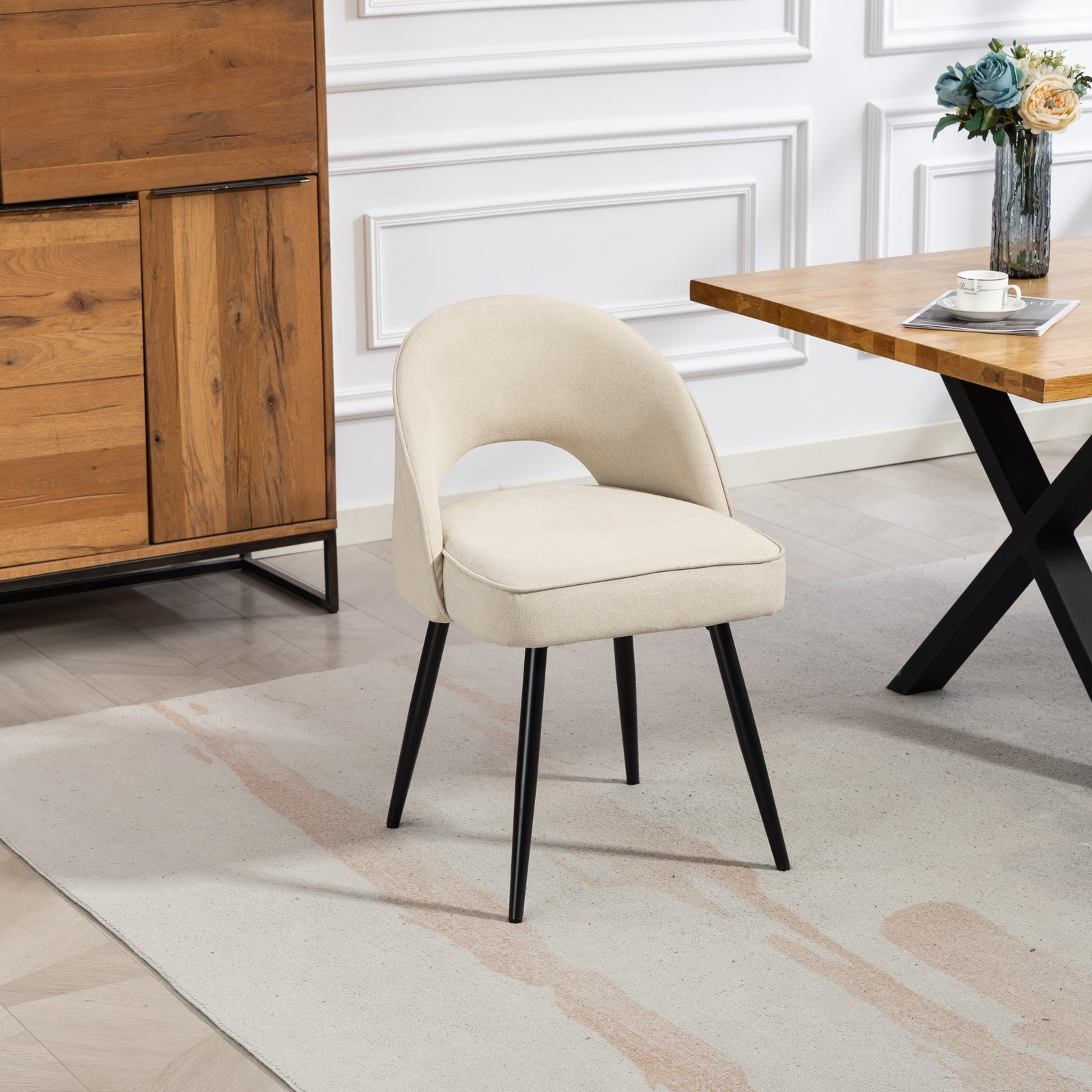 Ashley Fabric Dining Chairs - Set Of 2 | Beige