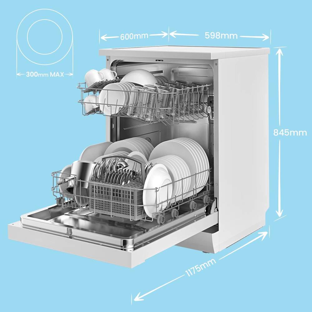 Cloud Wash Freestanding Dishwasher With 12 Place Settings-fd1201p-w