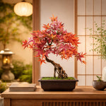 Artificial Bonsai Tree Red Maple Bonsai 50cm Trees Plant
