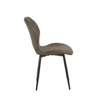 Jaydn Distressed Leather Comfort Dining Chairs - Set Of 4 | Set of 4 | Grey