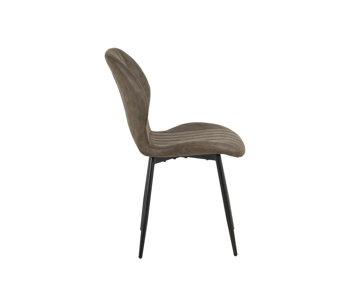 Jaydn Distressed Leather Comfort Dining Chairs - Set Of 4 | Set of 4 | Grey