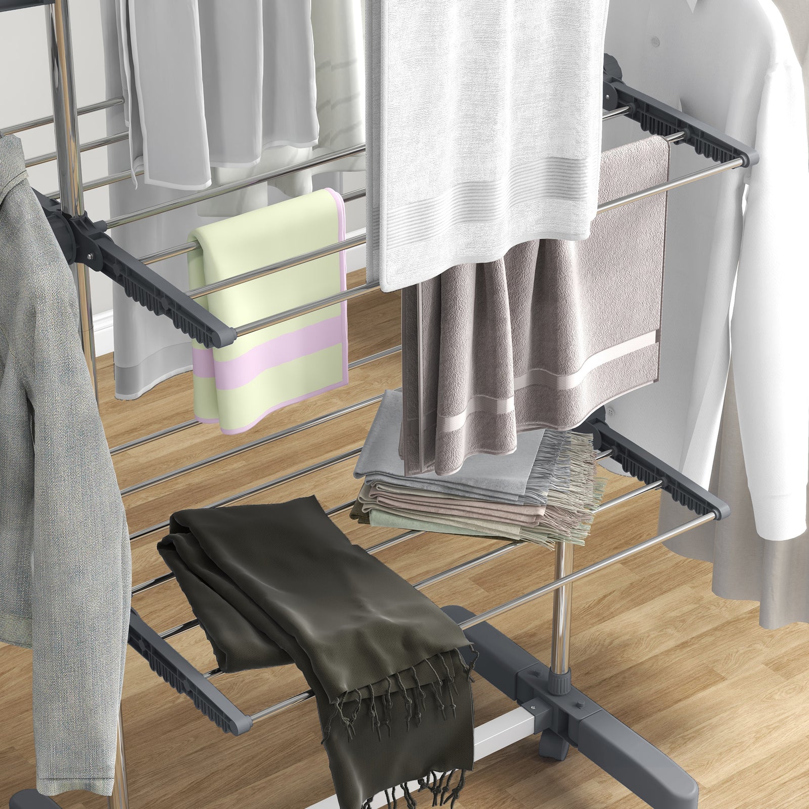 3/4 Tier Clothes Airer Stainless Steel Clothes Drying Rack | Medium