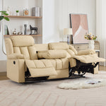 Sheridan 3 Seat Manual Recliner Sofa With Central Console | Cream
