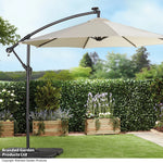 Garden_Gear Light Grey Cantilever Parasol + Cover