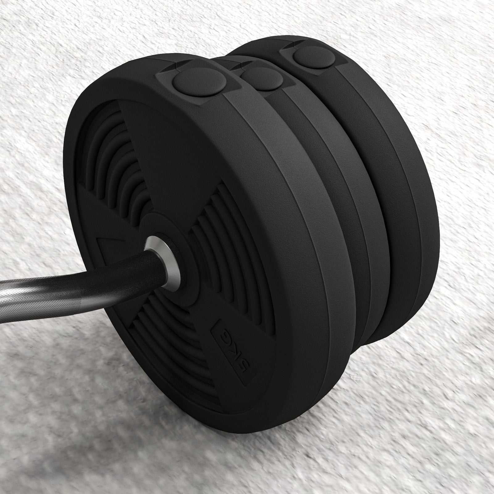25kg Adjustable Barbell Weights Set | Black