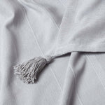 Cotton Rajput Ribbed Throw | 150cm x 200cm | Silver Grey