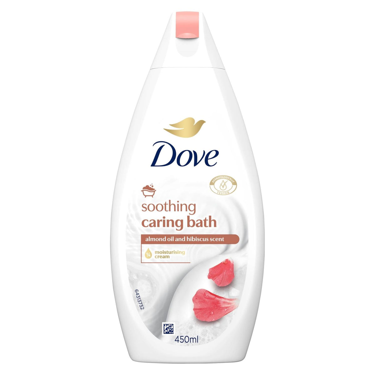Caring Bath Soak - Almond Cream & Hibiscus, 1/4 Cream, 3 X 450ml